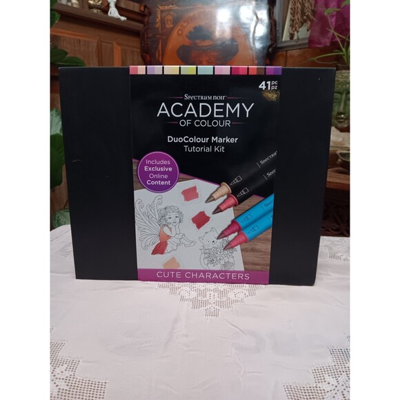 Spectrum Noir Academy of Colour 41 piece duocolour marker kit cute character NIB - Picture 1 of 2